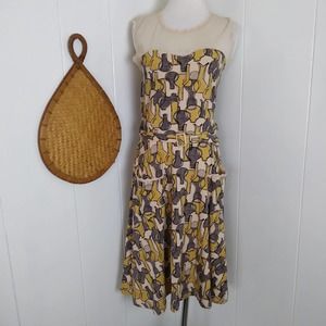 Effie's Heart retro chemistry fit flare midi dress